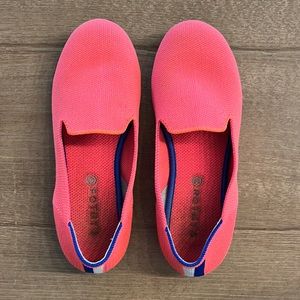 Girls Rothy’s 3 Flamingo Loafer Ballet Flats Shoes